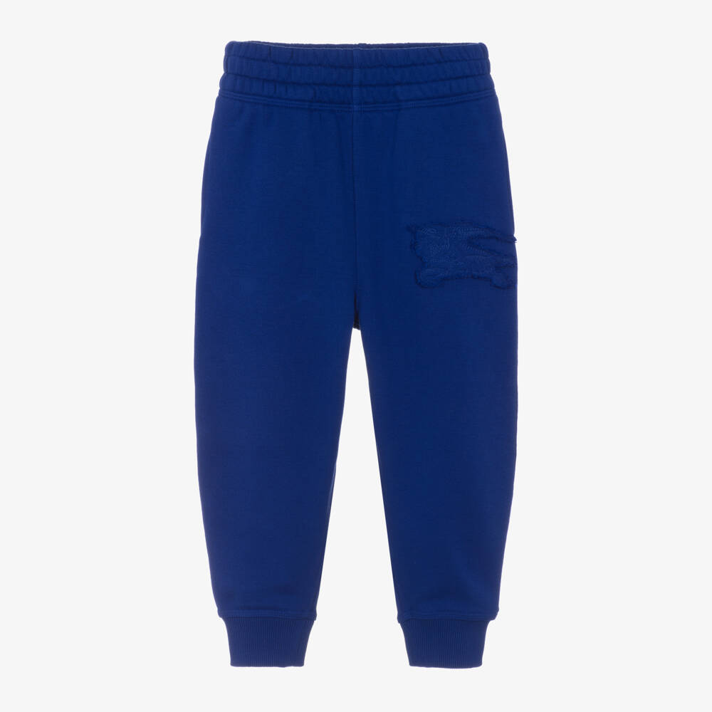 Burberry-Boys Azure Cotton Trousers | Childrensalon Outlet