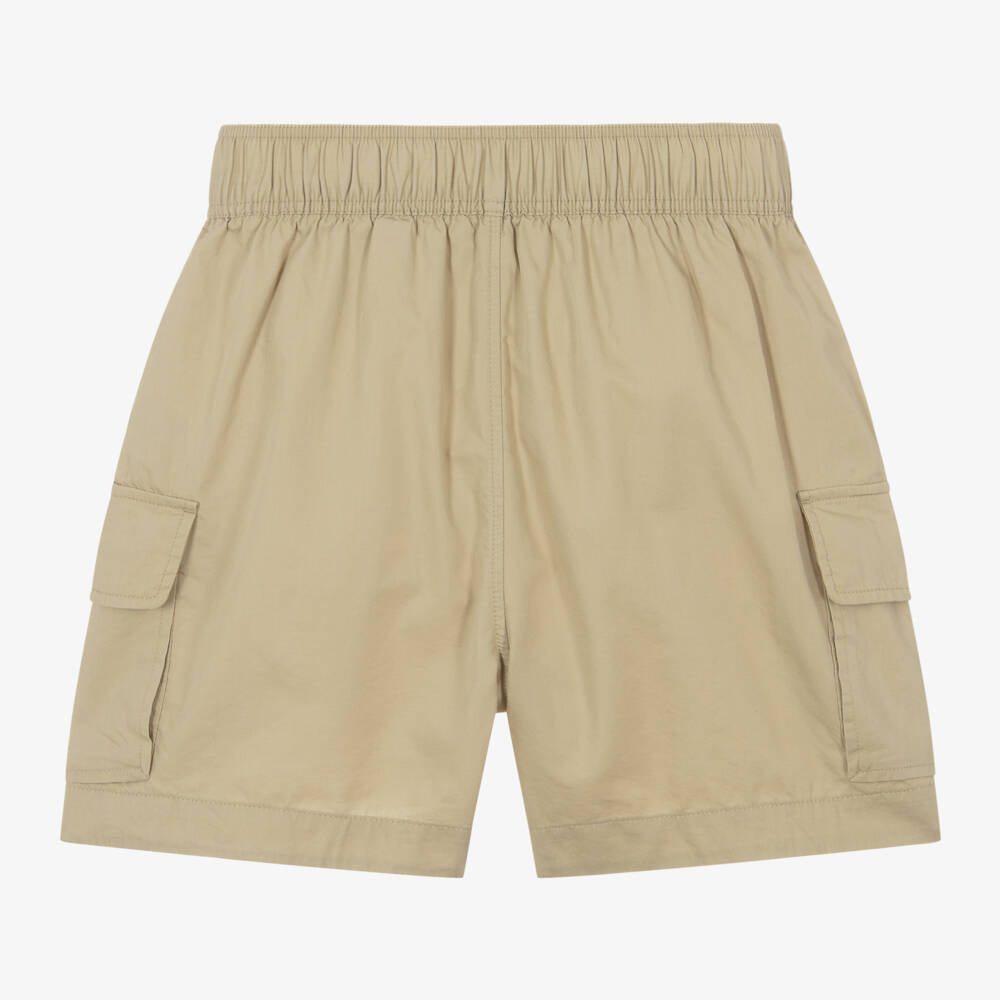 Burberry-Boys Beige Cargo Cotton Shorts | Childrensalon Outlet