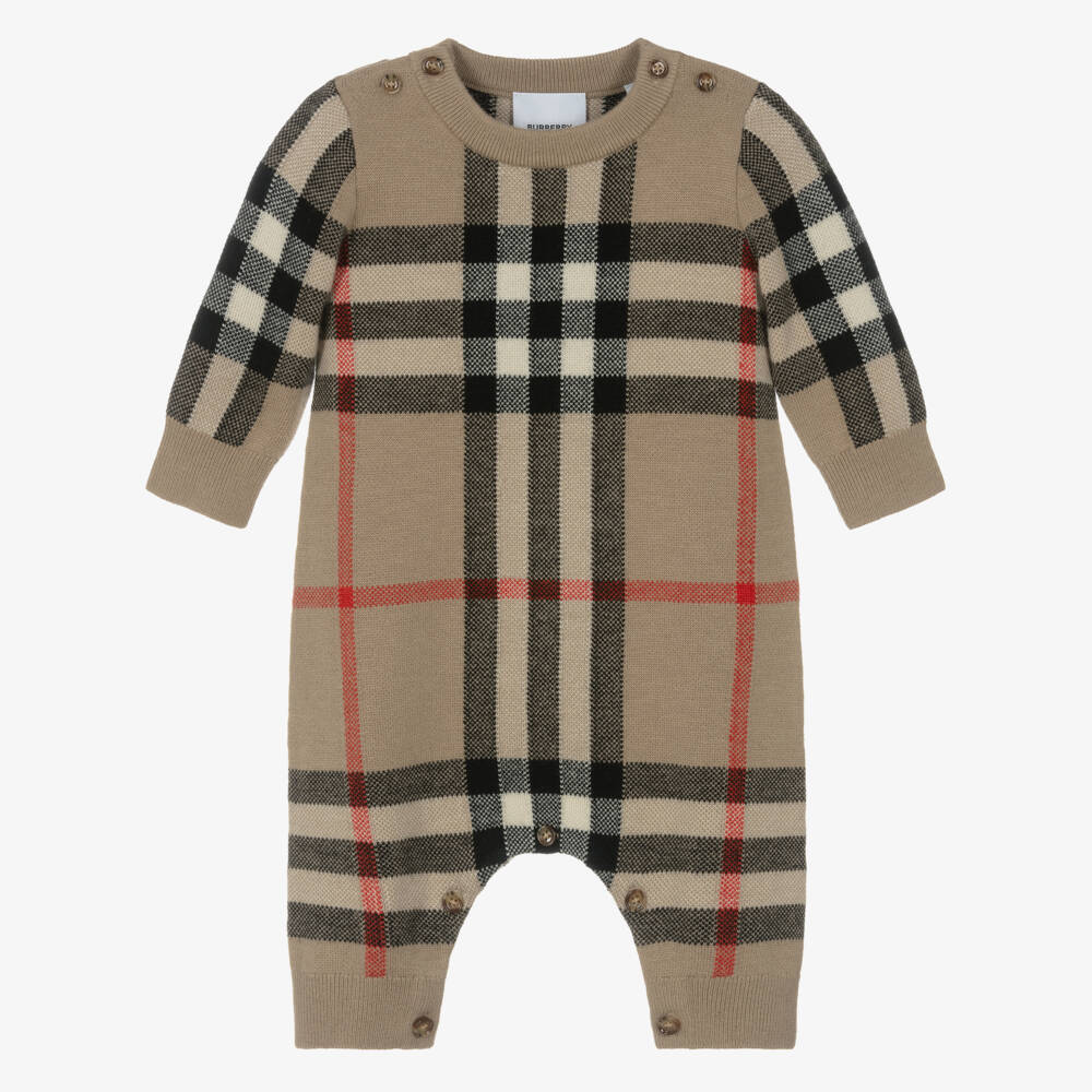 Burberry-أفرول صوف كشمير بيج للأولاد | Childrensalon Outlet