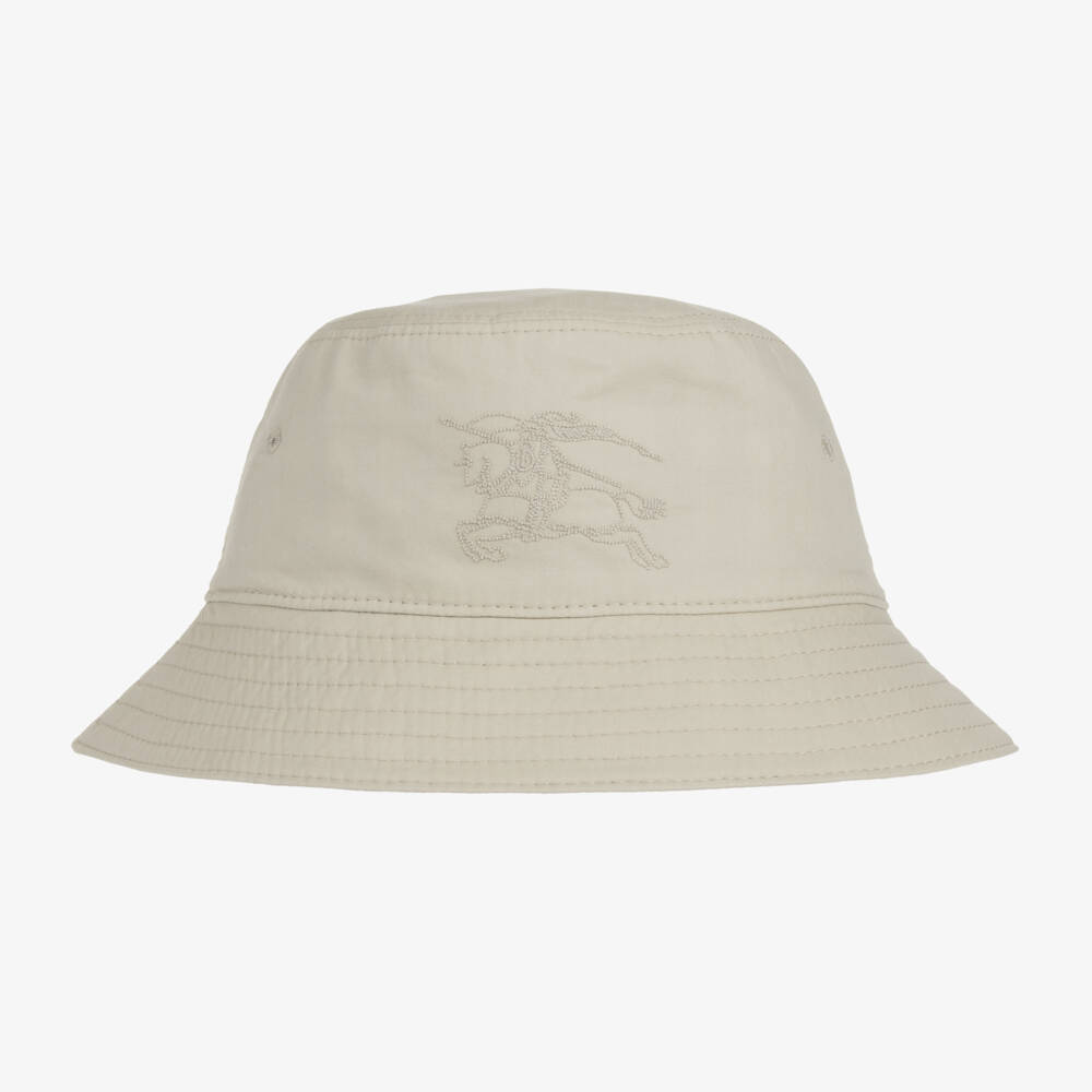Burberry-Boys Beige Check Dual-Sided Hat | Childrensalon Outlet