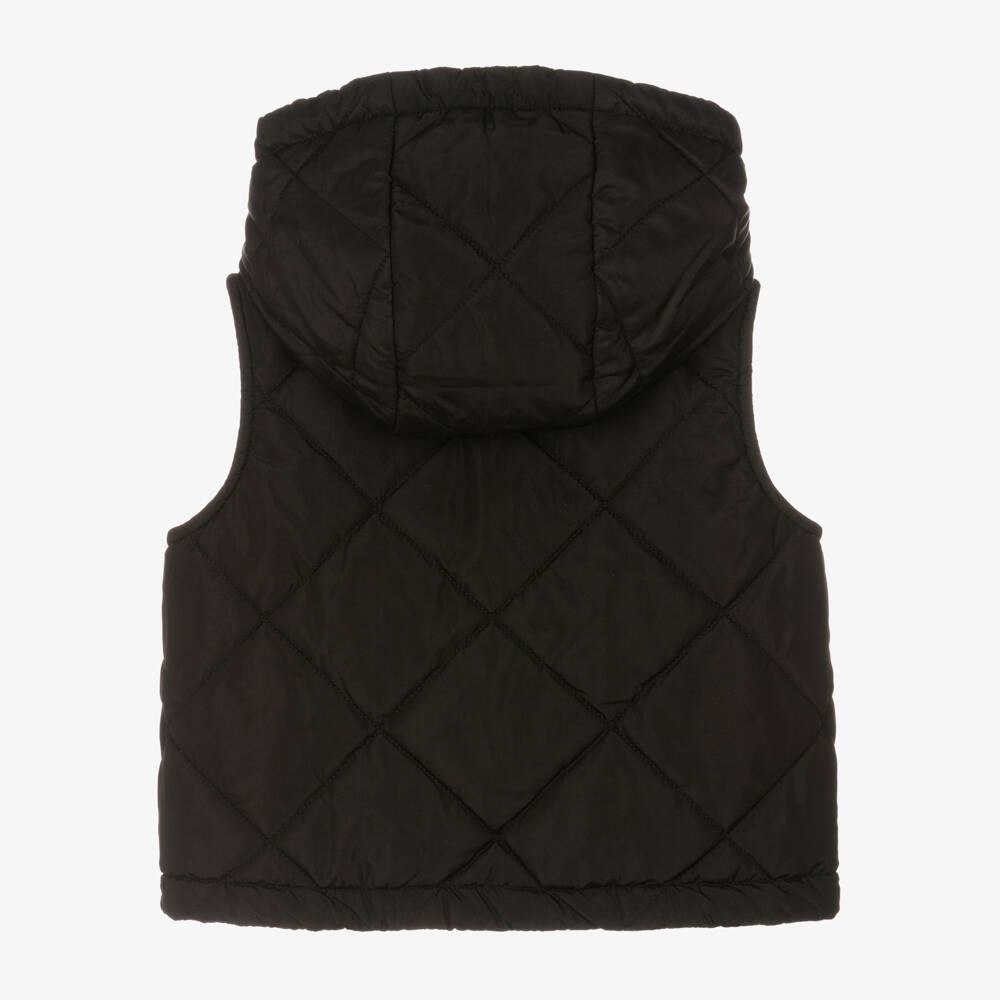 Burberry-Boys Beige Check Quilted Vest | Childrensalon Outlet