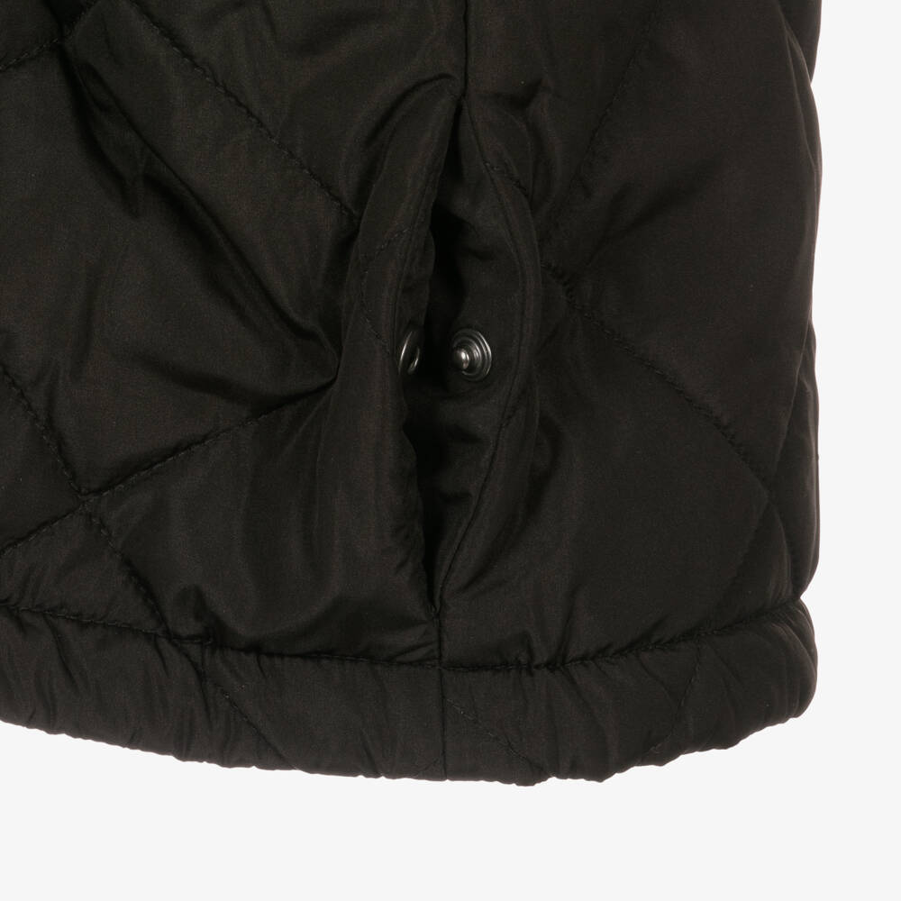 Burberry-Boys Beige Check Quilted Vest | Childrensalon Outlet