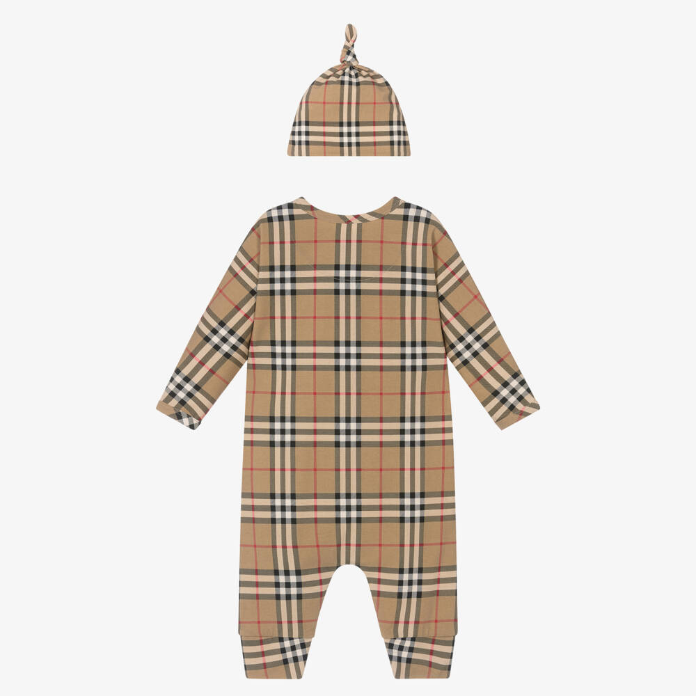 Burberry-Boys Beige Cozy Cotton Set | Childrensalon Outlet