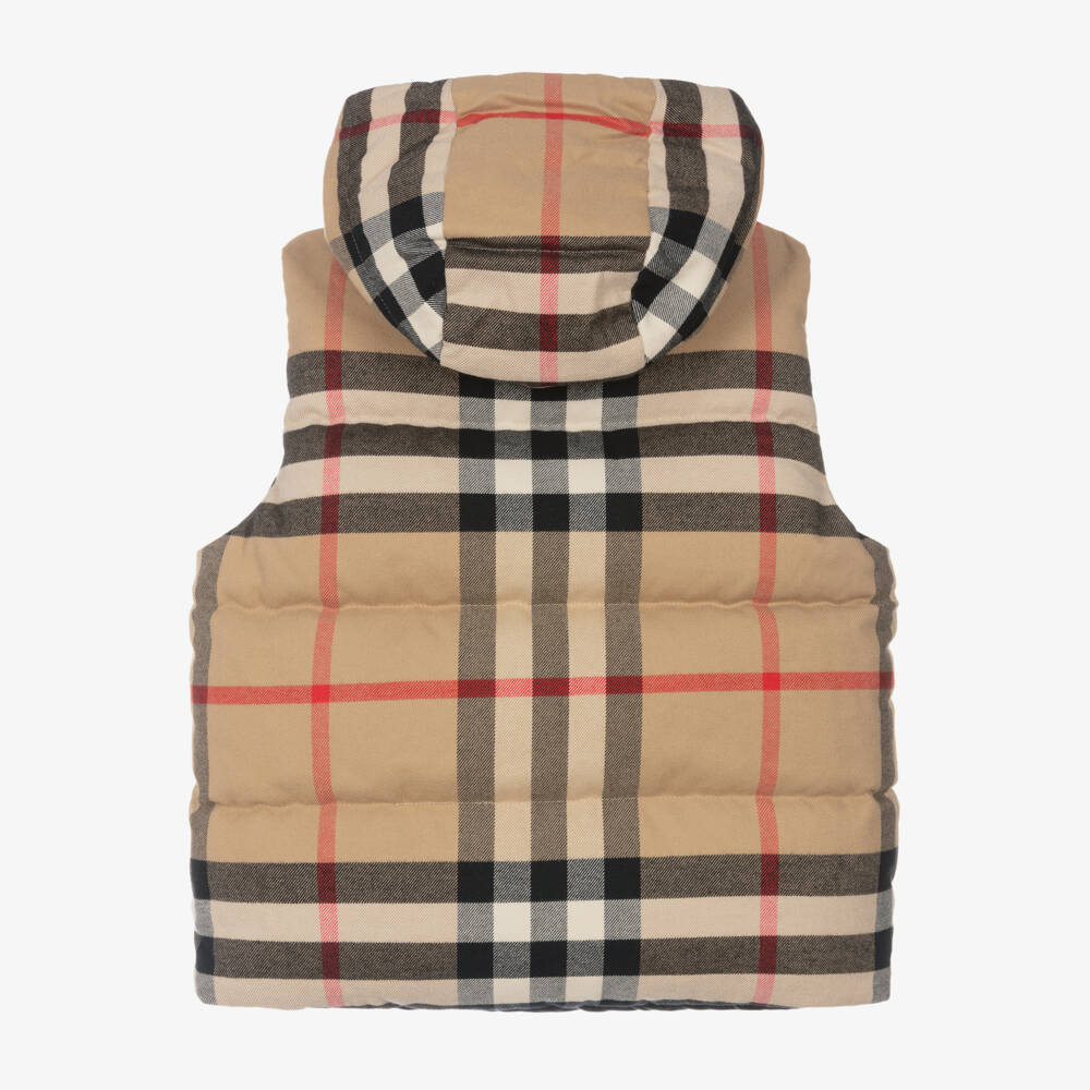 Burberry-Boys Beige Dual-Style Down Vest | Childrensalon Outlet