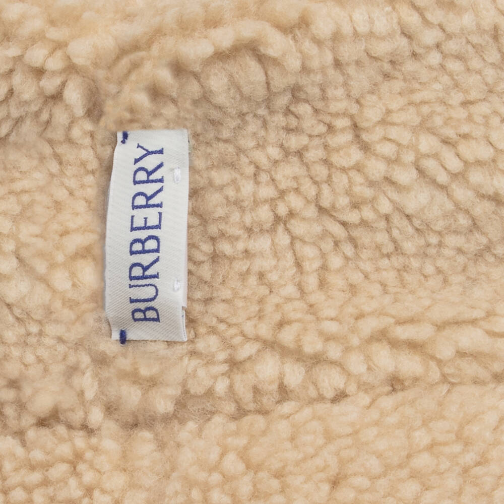Burberry-Boys Beige Fleece Bucket Hat | Childrensalon Outlet