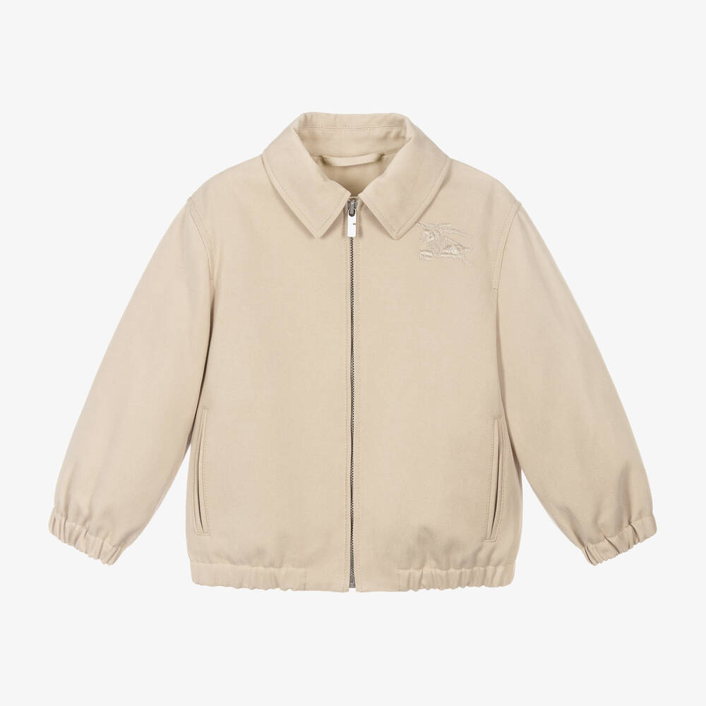 Burberry-Boys Beige Harrington Jacket | Childrensalon Outlet
