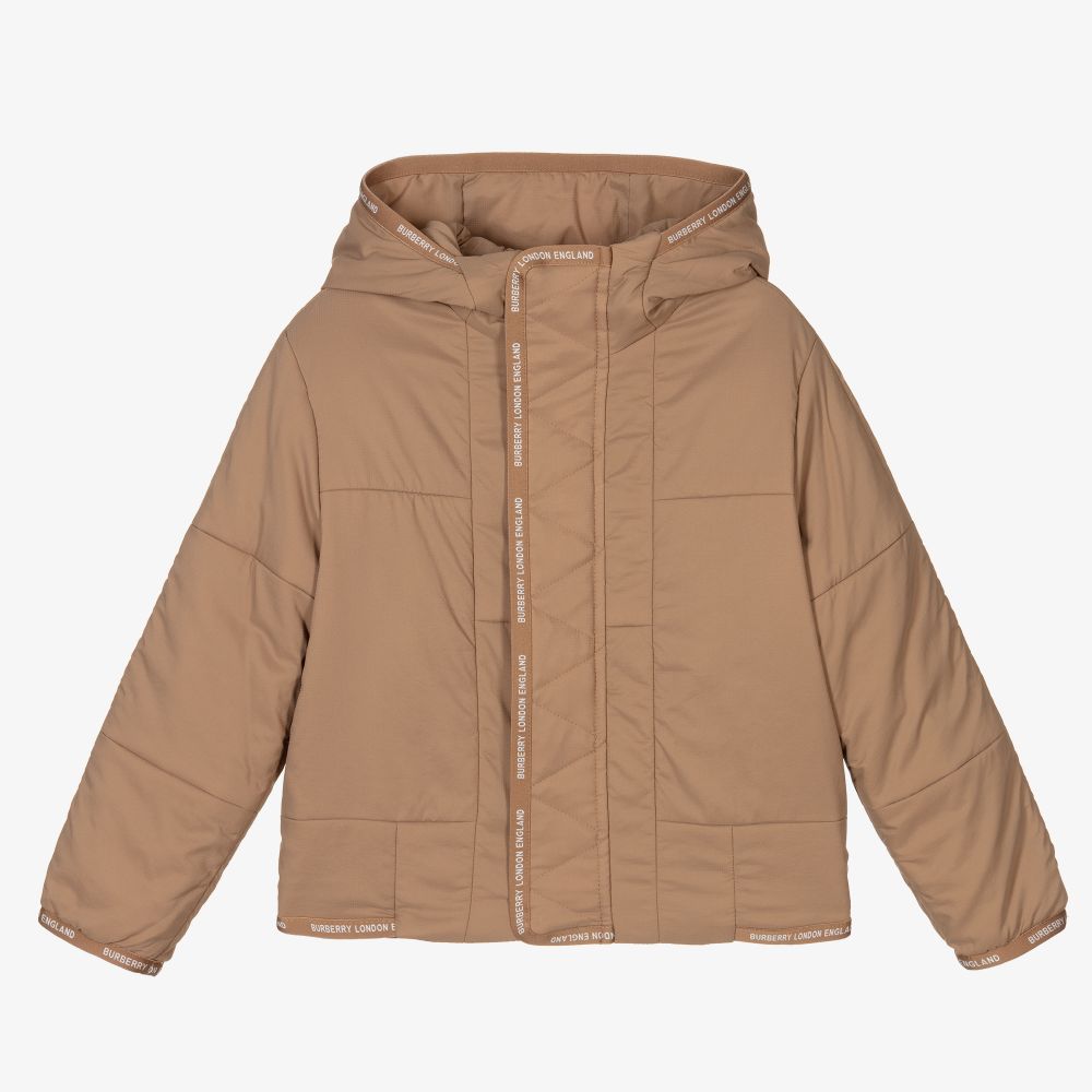 Burberry - Бежевая куртка с капюшоном для мальчиков | Childrensalon