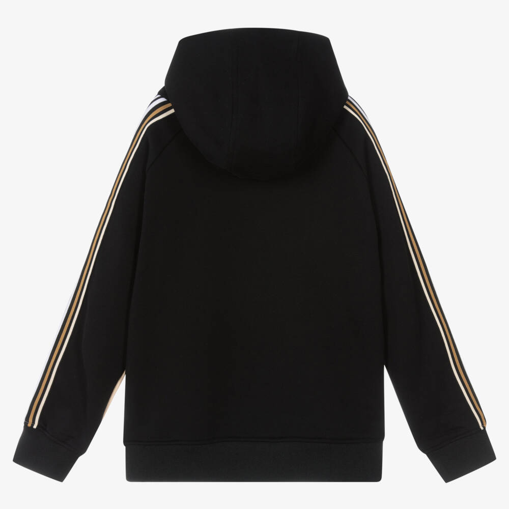 Burberry-Boys Beige Hooded Top with Bear Appliqué | Childrensalon Outlet