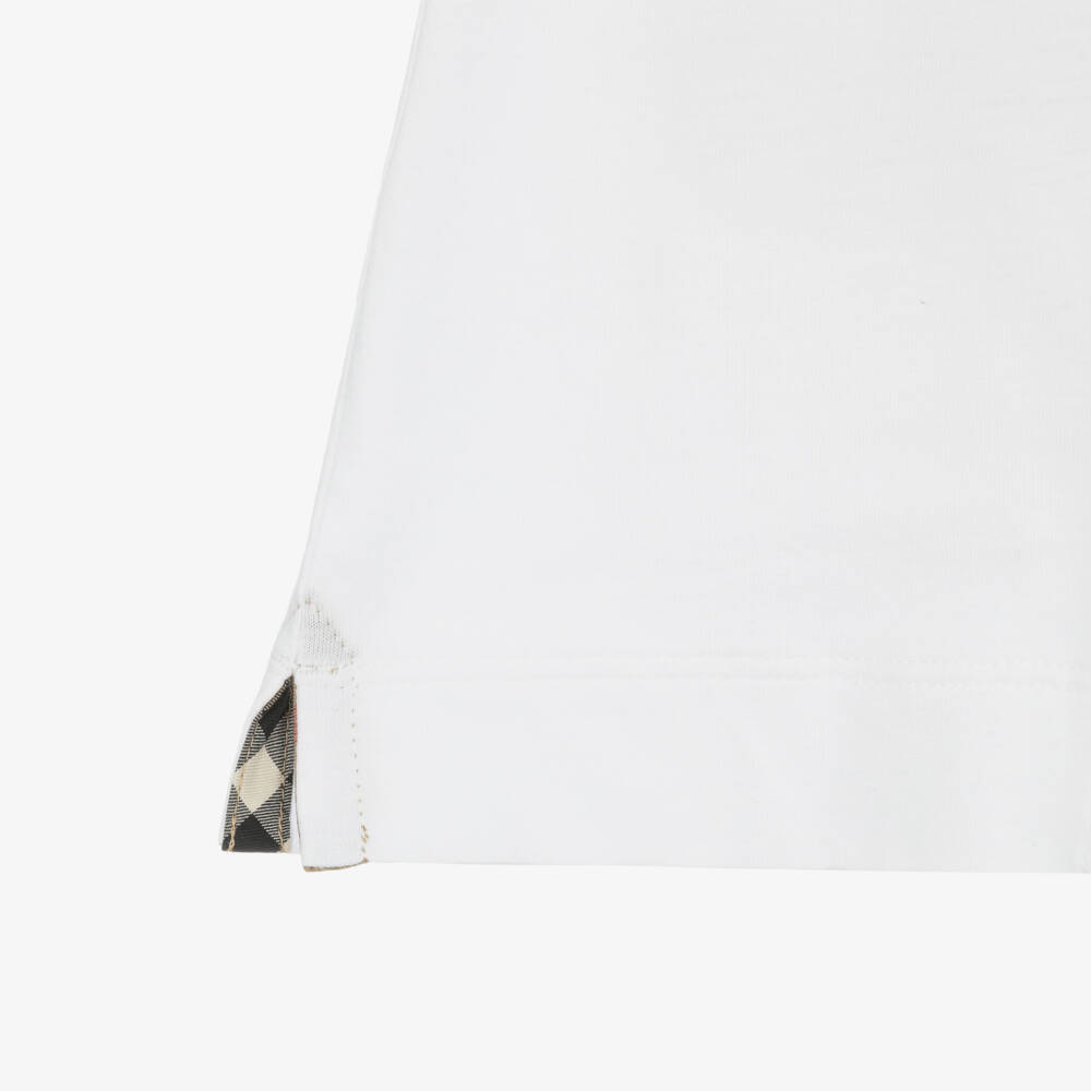 Burberry-Boys Beige Plaid Cotton Outfit | Childrensalon Outlet