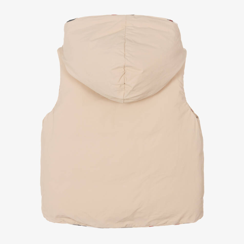 Burberry-Boys Beige Reversible Padded Gilet | Childrensalon Outlet