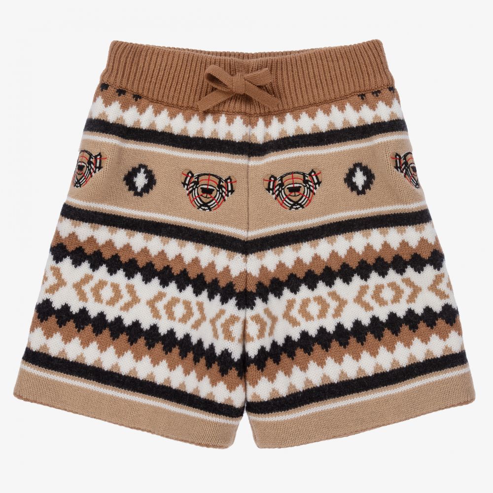 Burberry - Short beige en laine Garçon | Childrensalon