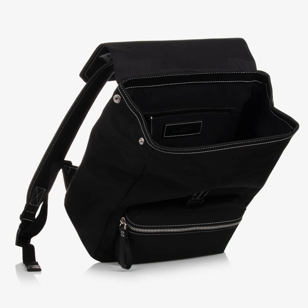 Burberry-Boys Black Canvas School Bag | Childrensalon Outlet