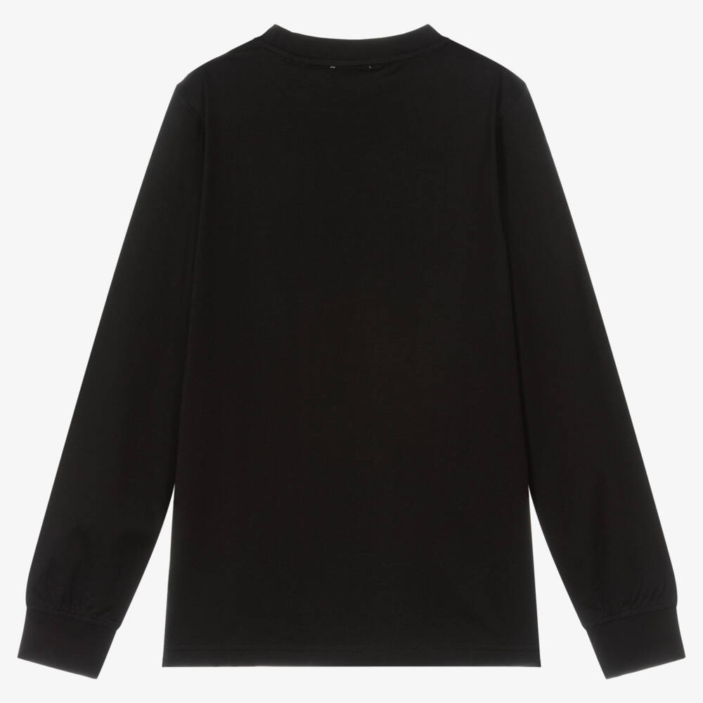 Burberry-تيشيرت قطن أسود للأولاد مع تصميم دب | Childrensalon Outlet