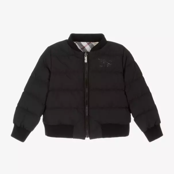 Burberry-Boys Black Hooded Twill Jacket | Childrensalon Outlet