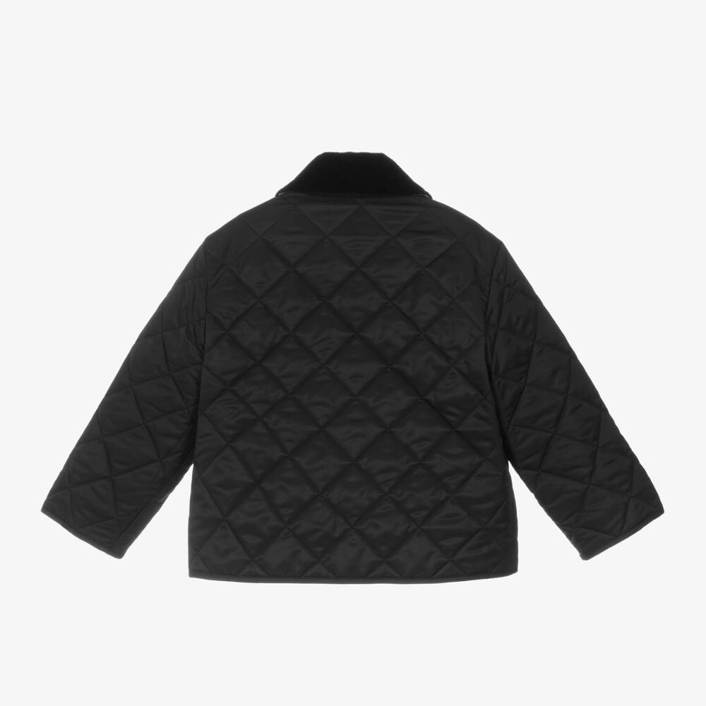 Burberry-Boys Black Quilted Jacket | Childrensalon Outlet