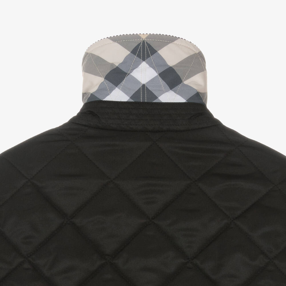 Burberry-Boys Black Quilted Jacket | Childrensalon Outlet