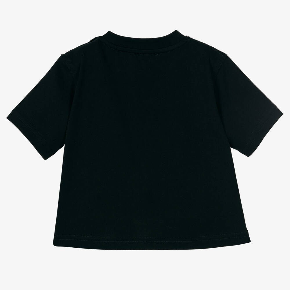 Burberry-Boys Black Soft Cotton Tee | Childrensalon Outlet