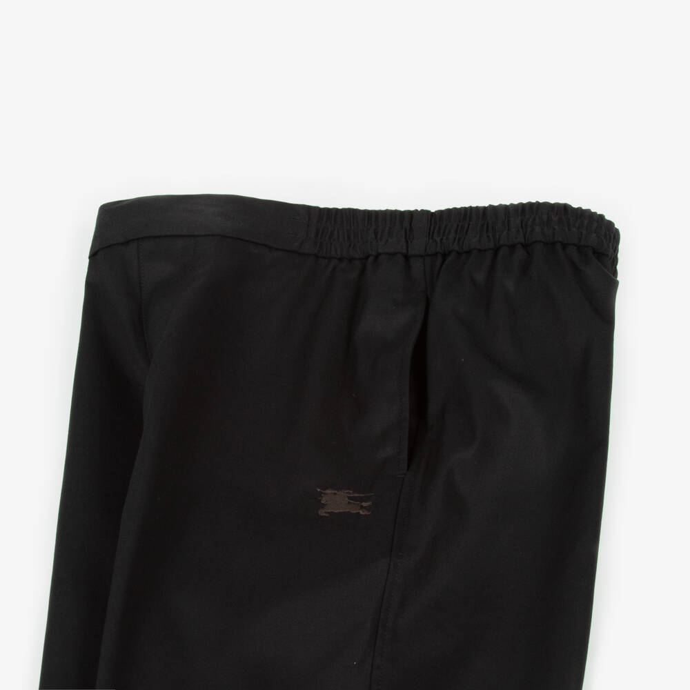 Burberry-Boys Black Straight-Leg Pants | Childrensalon Outlet