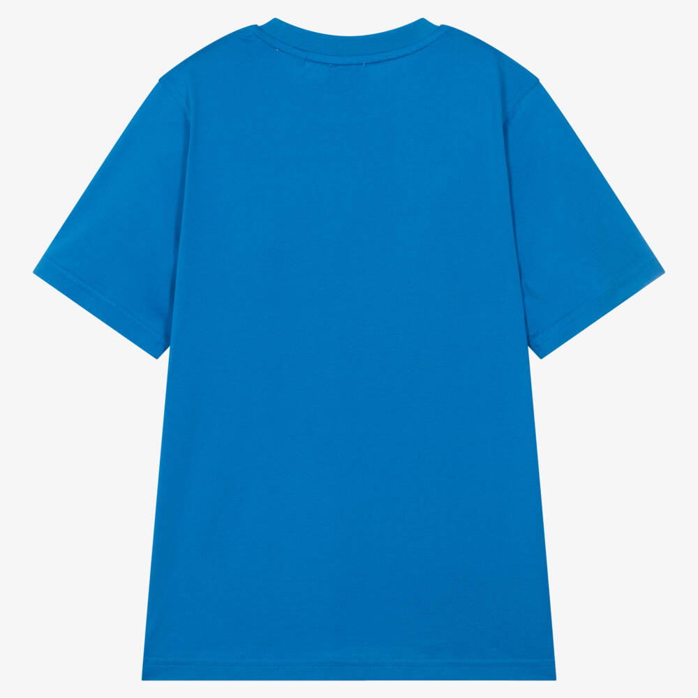 Burberry-Boys Blue Cotton Varsity Tee | Childrensalon Outlet