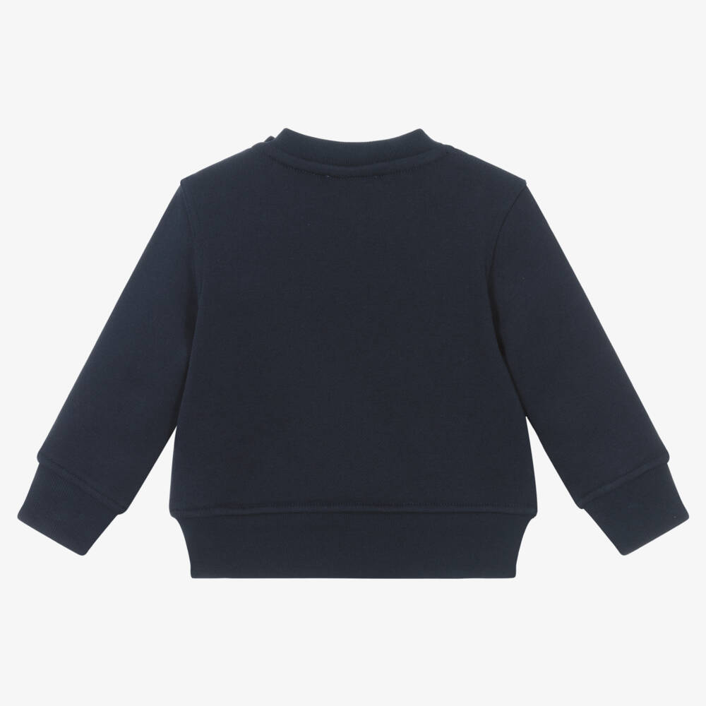 Burberry-Boys Blue Crest Comfort Sweatshirt | Childrensalon Outlet