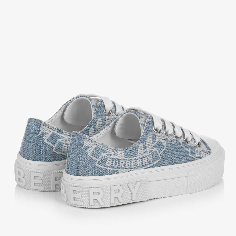 Burberry-Кеды из синего текстиля с листовым принтом для мальчиков | Childrensalon Outlet