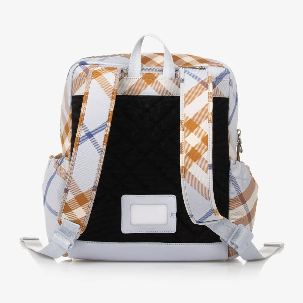 Burberry-Boys Blue Patterned School Backpack | Childrensalon Outlet