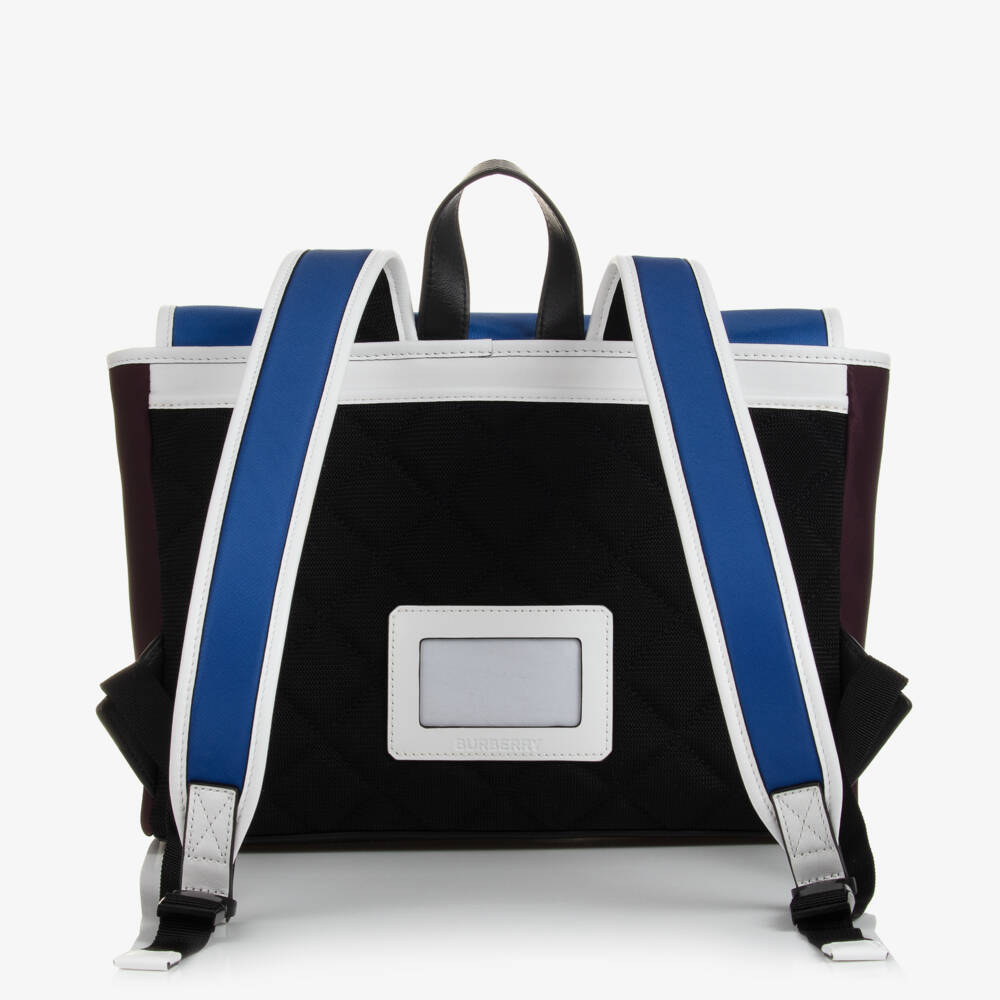 Burberry-Boys Blue & Purple Heritage Backpack | Childrensalon Outlet