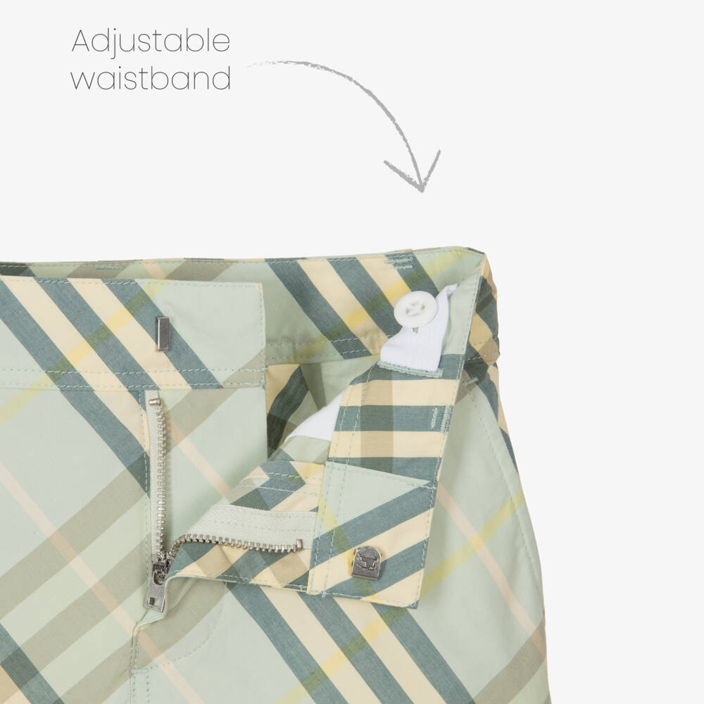 Burberry-Boys Breeze Check Cotton Bottoms | Childrensalon Outlet