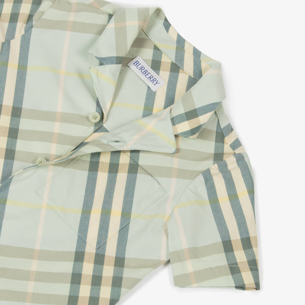 Burberry-Boys Breeze Check Cotton Top | Childrensalon Outlet