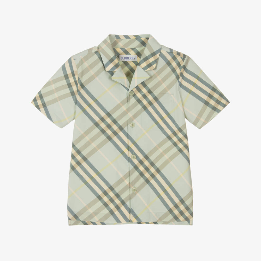 Burberry-Boys Breeze Check Cotton Top | Childrensalon Outlet