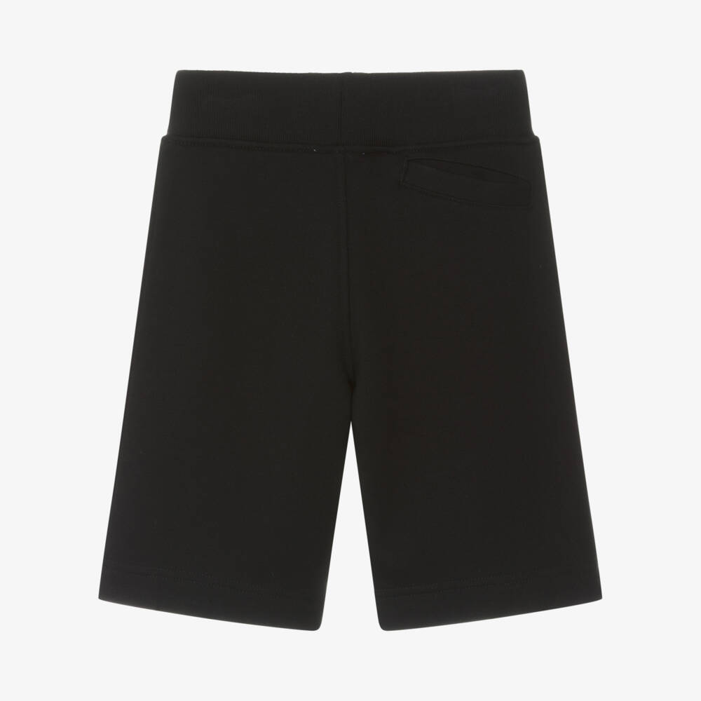 Burberry-شورتات مريحة من القطن الفاخر للأولاد بلون الفحم | Childrensalon Outlet