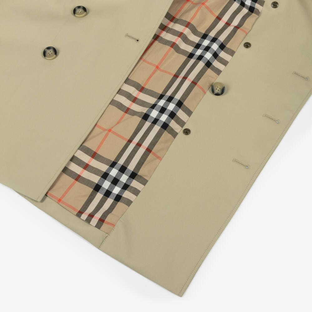 Burberry-Boys Classic Beige Cotton Overcoat | Childrensalon Outlet