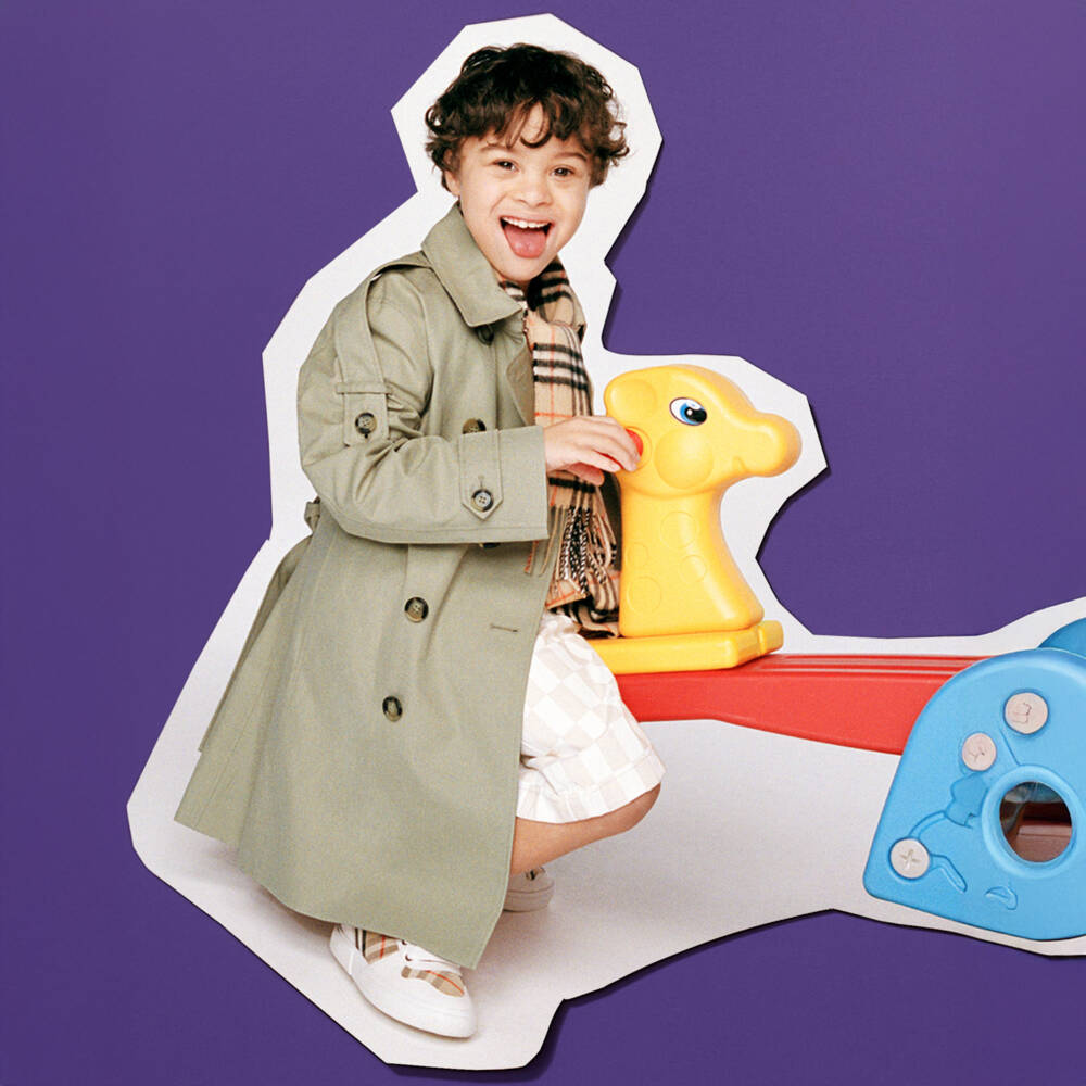 Burberry-Boys Classic Beige Cotton Overcoat | Childrensalon Outlet