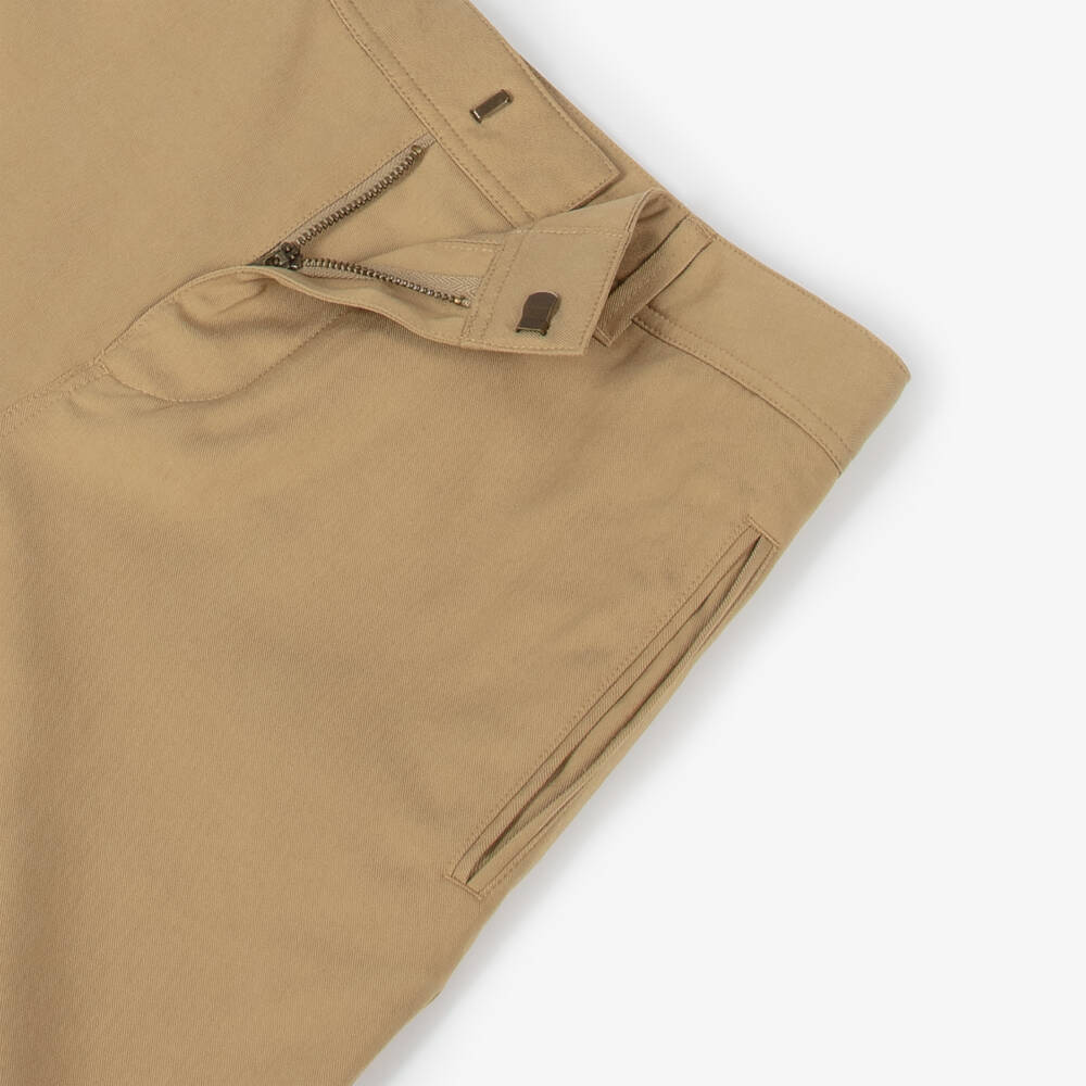 Burberry-بنطلون تويل كلاسيكي بيج للأولاد | Childrensalon Outlet