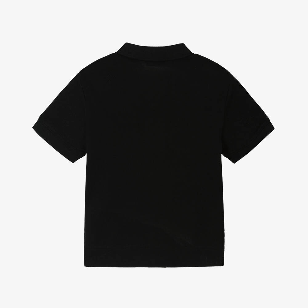 Burberry-Boys Classic Black Cotton Top | Childrensalon Outlet