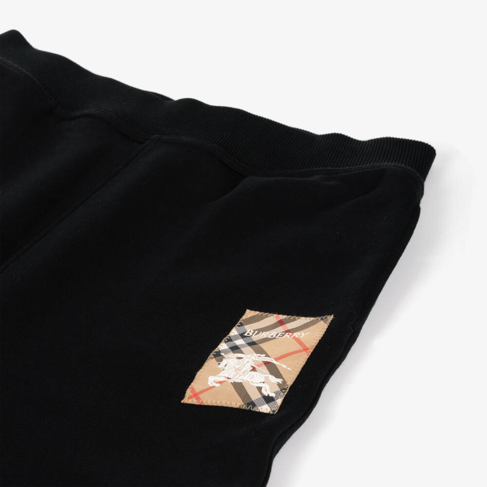 Burberry-Boys Classic Black Jogger Pants | Childrensalon Outlet