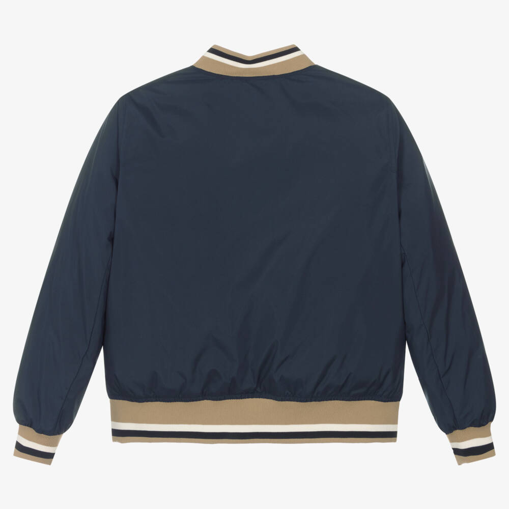 Burberry-Boys' Classic Blue Down Bomber | Childrensalon Outlet