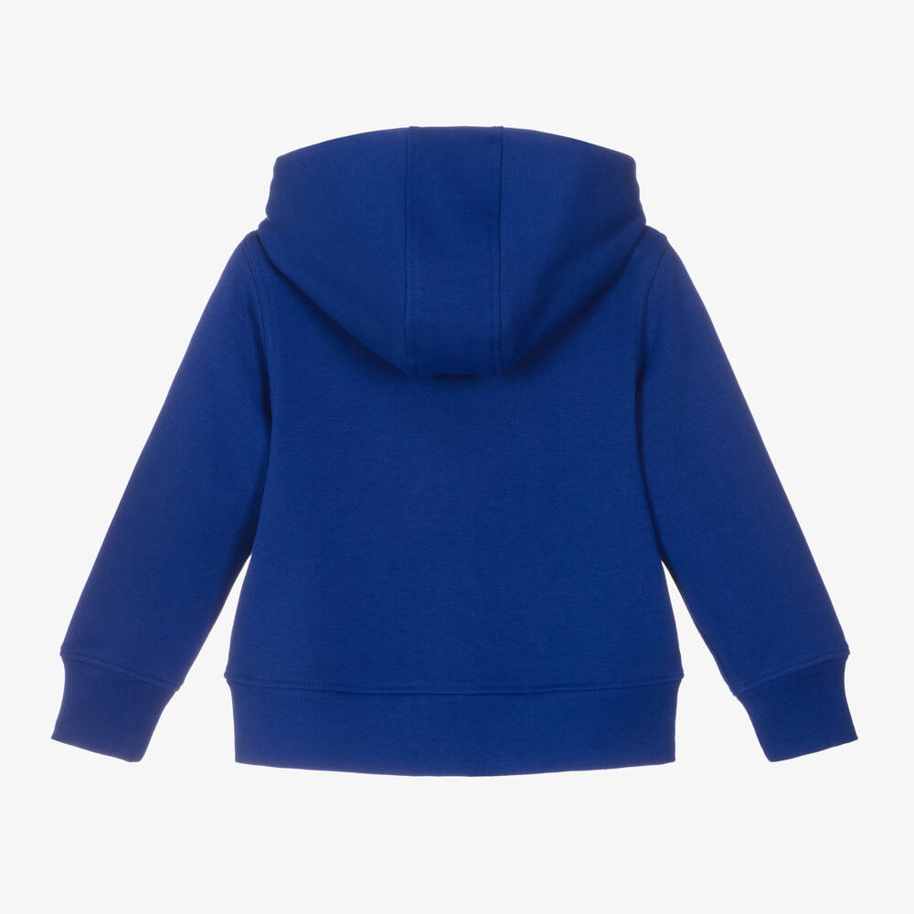 Burberry-Boys Classic Blue Zip Hoodie | Childrensalon Outlet