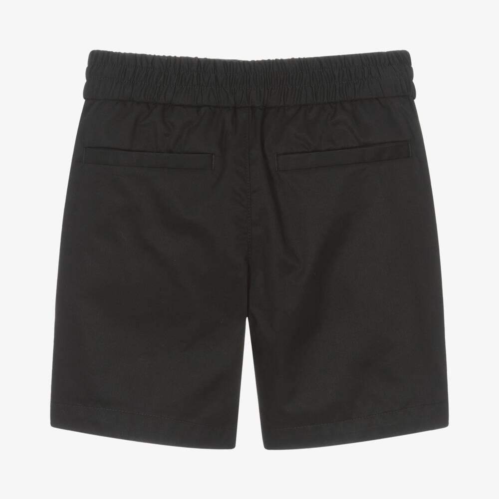 Burberry-Boys Classic Ebony Cotton Shorts | Childrensalon Outlet