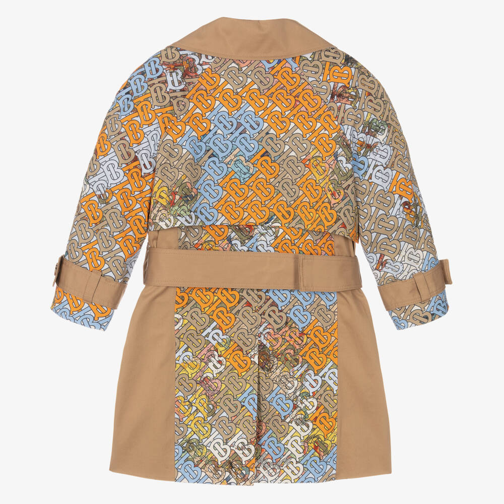 Burberry-Boys Classic Monogram Beige Coat | Childrensalon Outlet