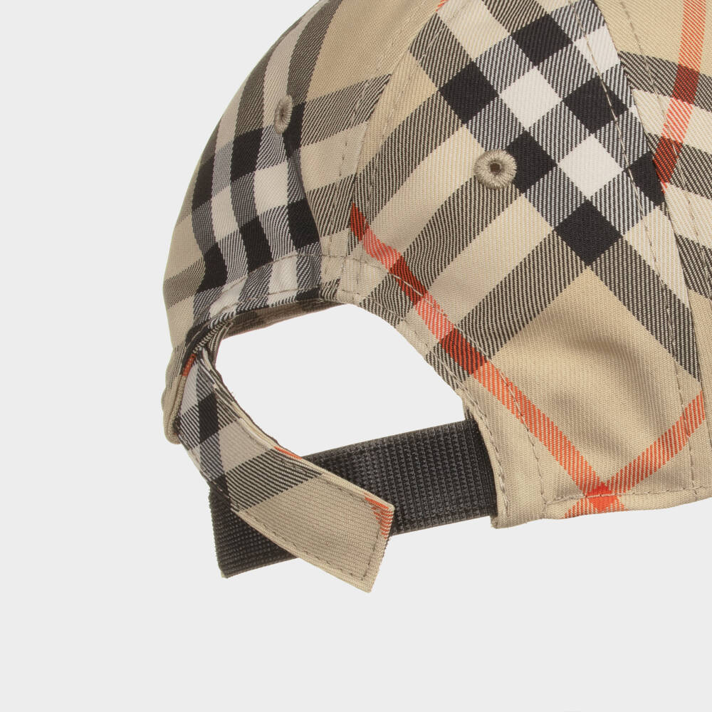 Burberry-Boys Classic Plaid Beige Hat | Childrensalon Outlet