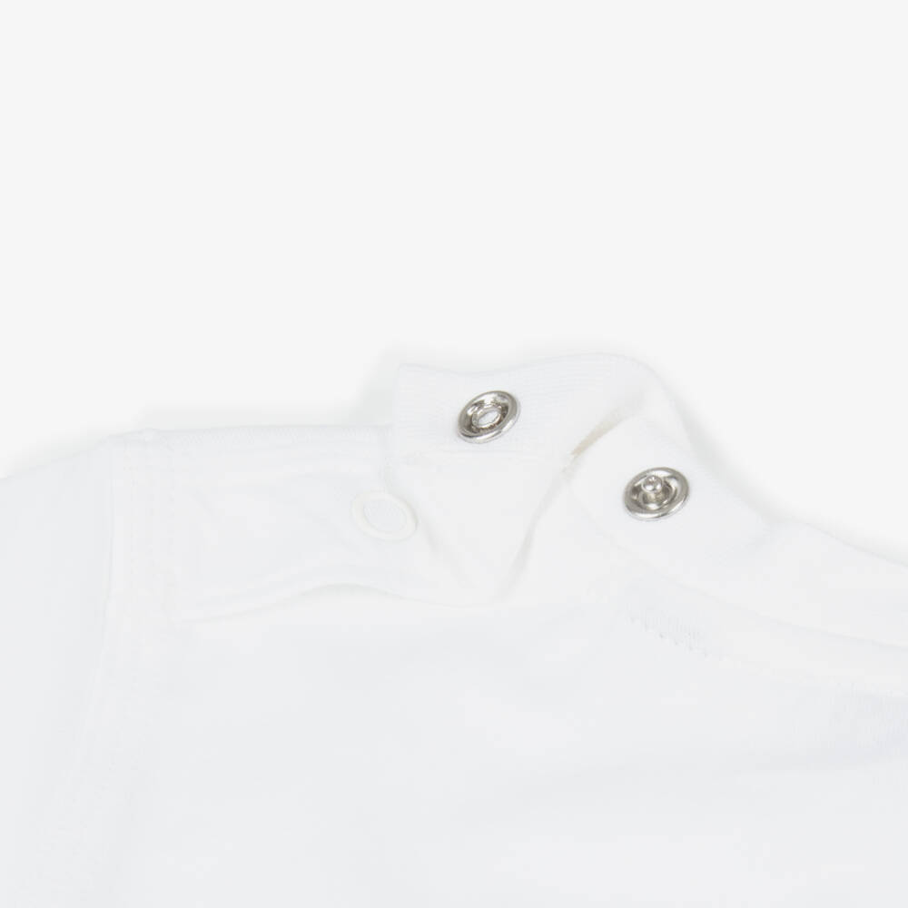 Burberry-Boys Classic White Cotton Tee | Childrensalon Outlet