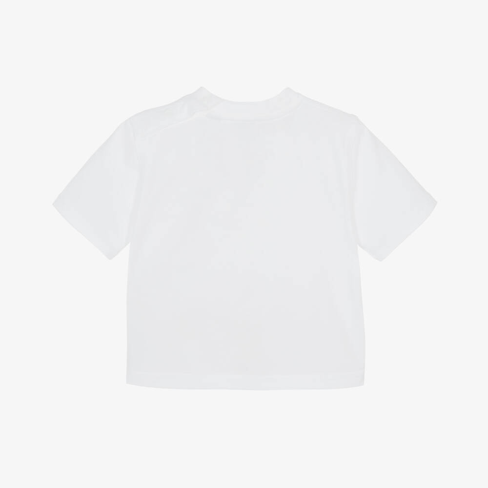 Burberry-Boys Classic White Cotton Tee | Childrensalon Outlet