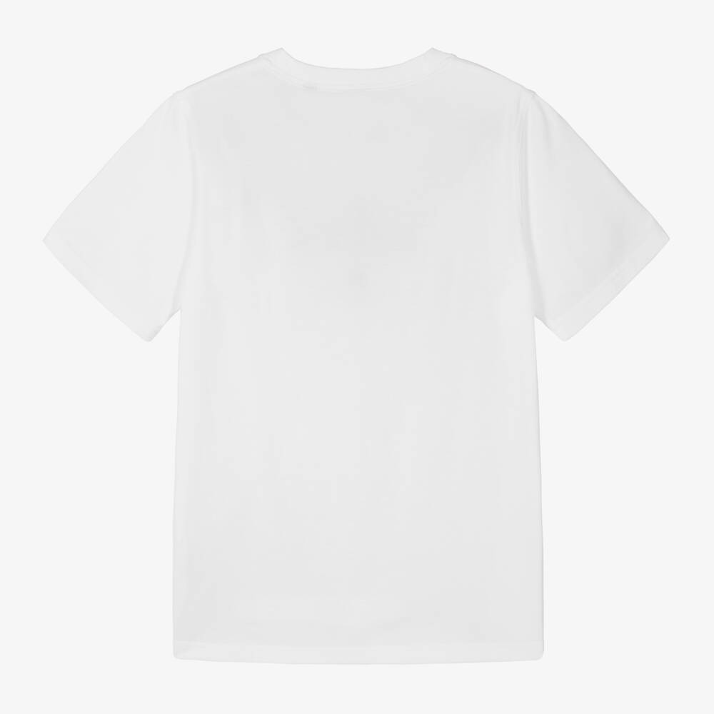 Burberry-Boys Classic White Logo Tee | Childrensalon Outlet