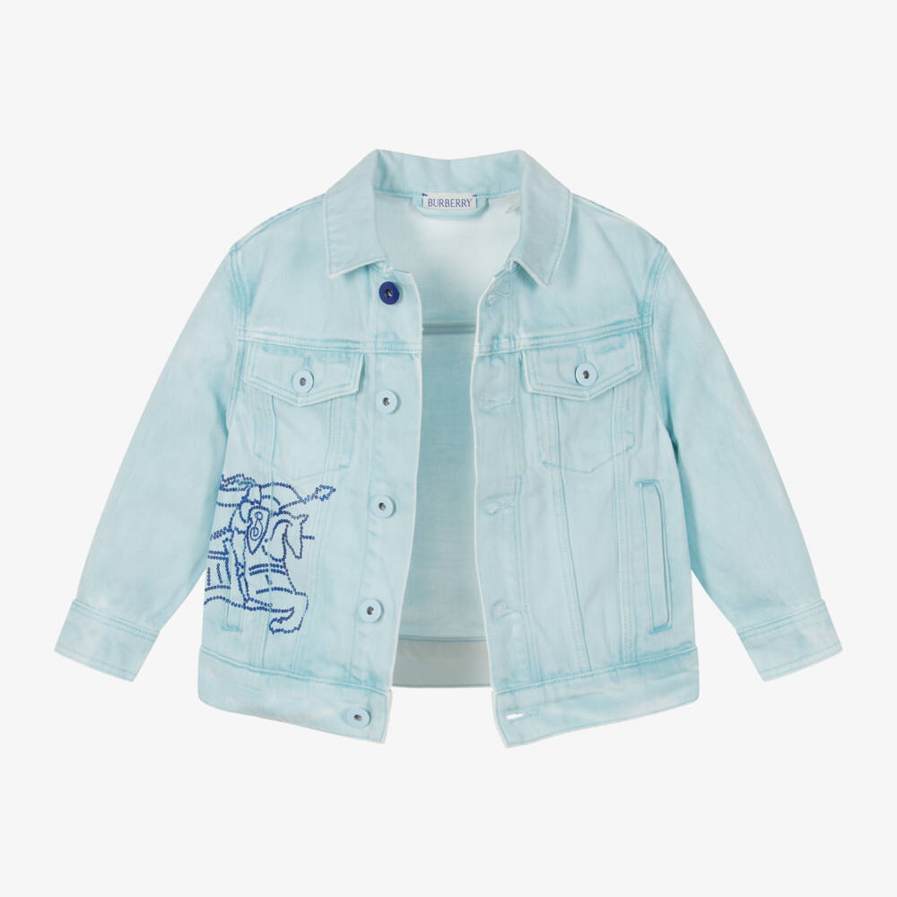Burberry-Boys Cloud Blue Denim Jacket | Childrensalon Outlet