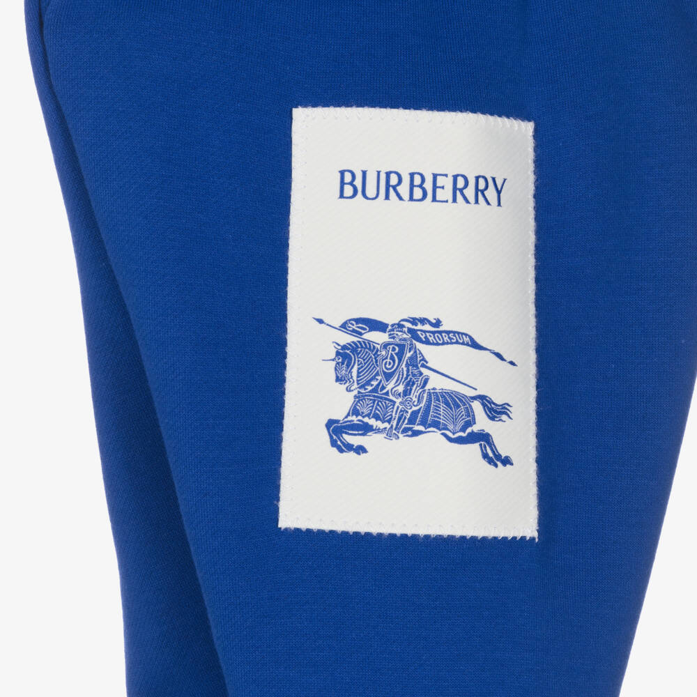 Burberry-Boys Cobalt Cotton Joggers | Childrensalon Outlet