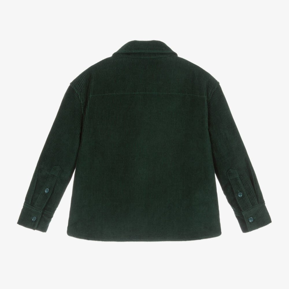 Burberry-Boys Corduroy Green Shirt | Childrensalon Outlet
