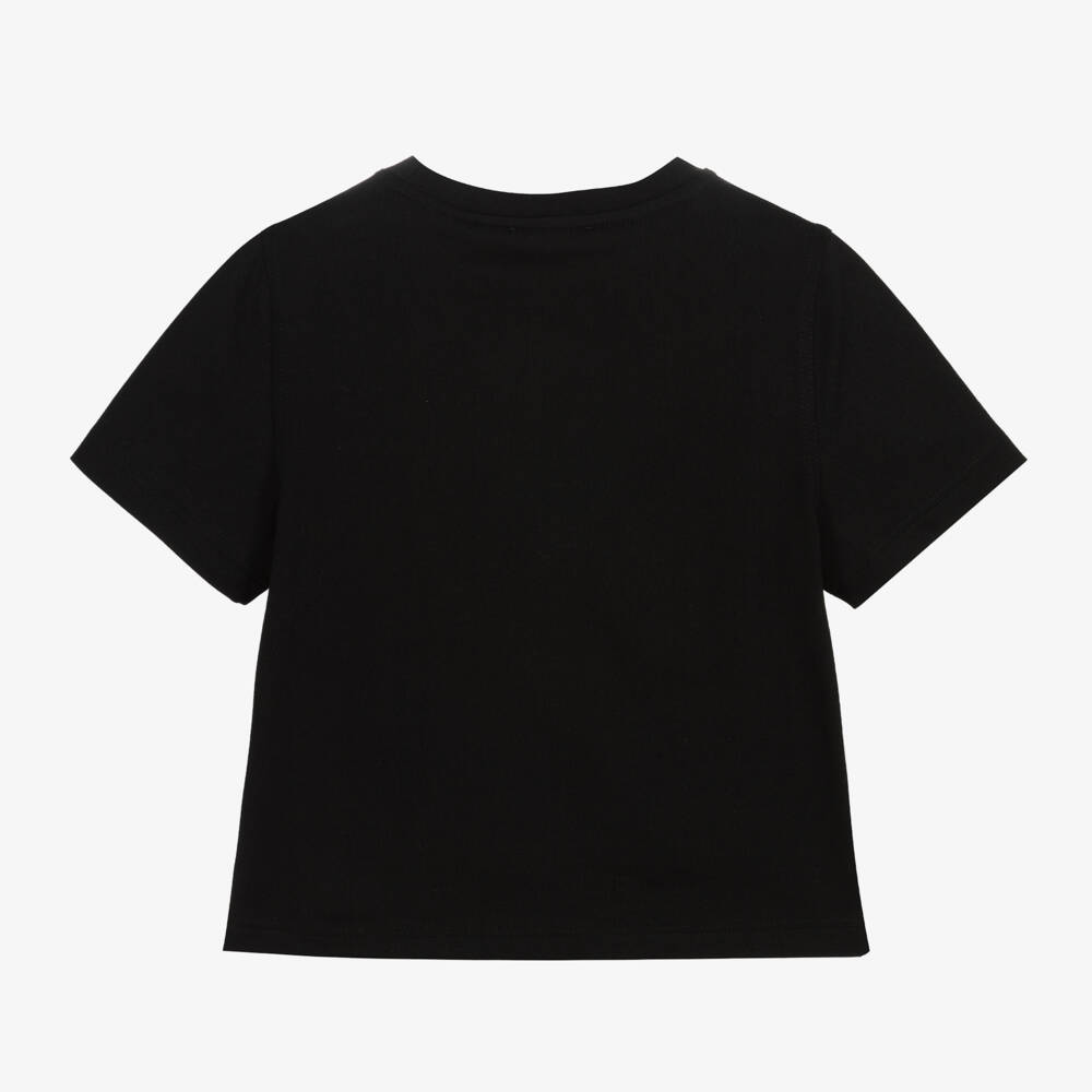 Burberry-تيشيرت قطن لون أسود للأولاد | Childrensalon Outlet