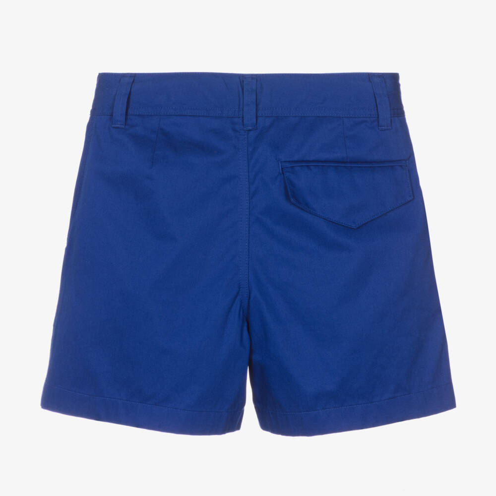 Burberry-Boys Cotton Blue Chino Shorts | Childrensalon Outlet