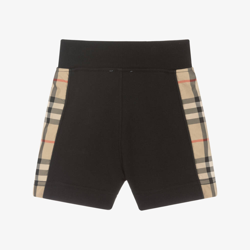 Burberry-Boys Cotton Shorts with Check Accents | Childrensalon Outlet